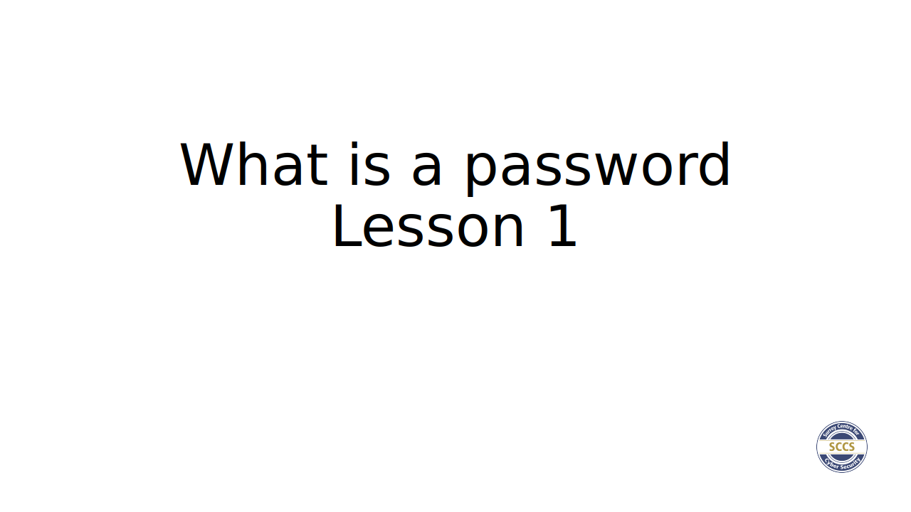 Extract from lesson 1 slide deck